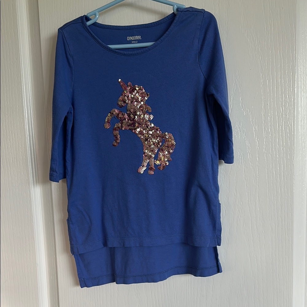 Blue Unicorn Kids Top